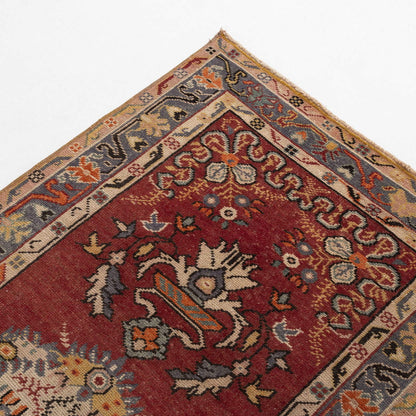 Oriental Turkish Runner Rug Handmade Wool On Wool Anatolian 98 X 391 Cm - 3' 3'' X 12' 10'' Red C014