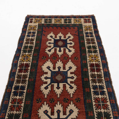 Oriental Turkish Runner Rug Handmade Wool On Wool Kars 97 X 322 Cm - 3' 3'' X 10' 7'' Multicolor C016