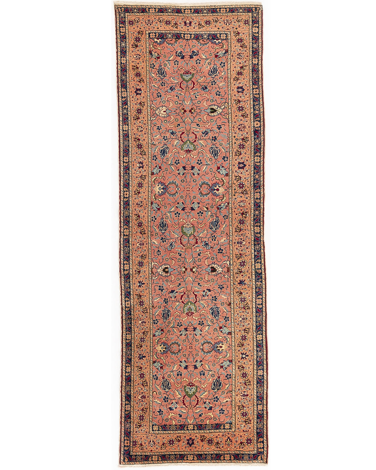 Oriental Turkish Runner Rug Handmade Wool On Wool Kayseri 100 X 298 Cm - 3' 4'' X 9' 10'' Pink C004