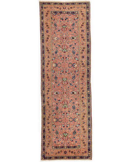 Oriental Turkish Runner Rug Handmade Wool On Wool Kayseri 100 X 298 Cm - 3' 4'' X 9' 10'' Pink C004