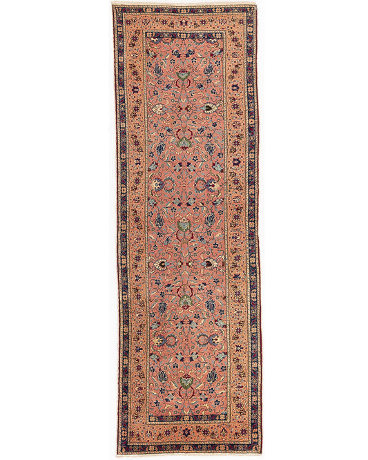 Oriental Turkish Runner Rug Handmade Wool On Wool Kayseri 100 X 298 Cm - 3' 4'' X 9' 10'' Pink C004