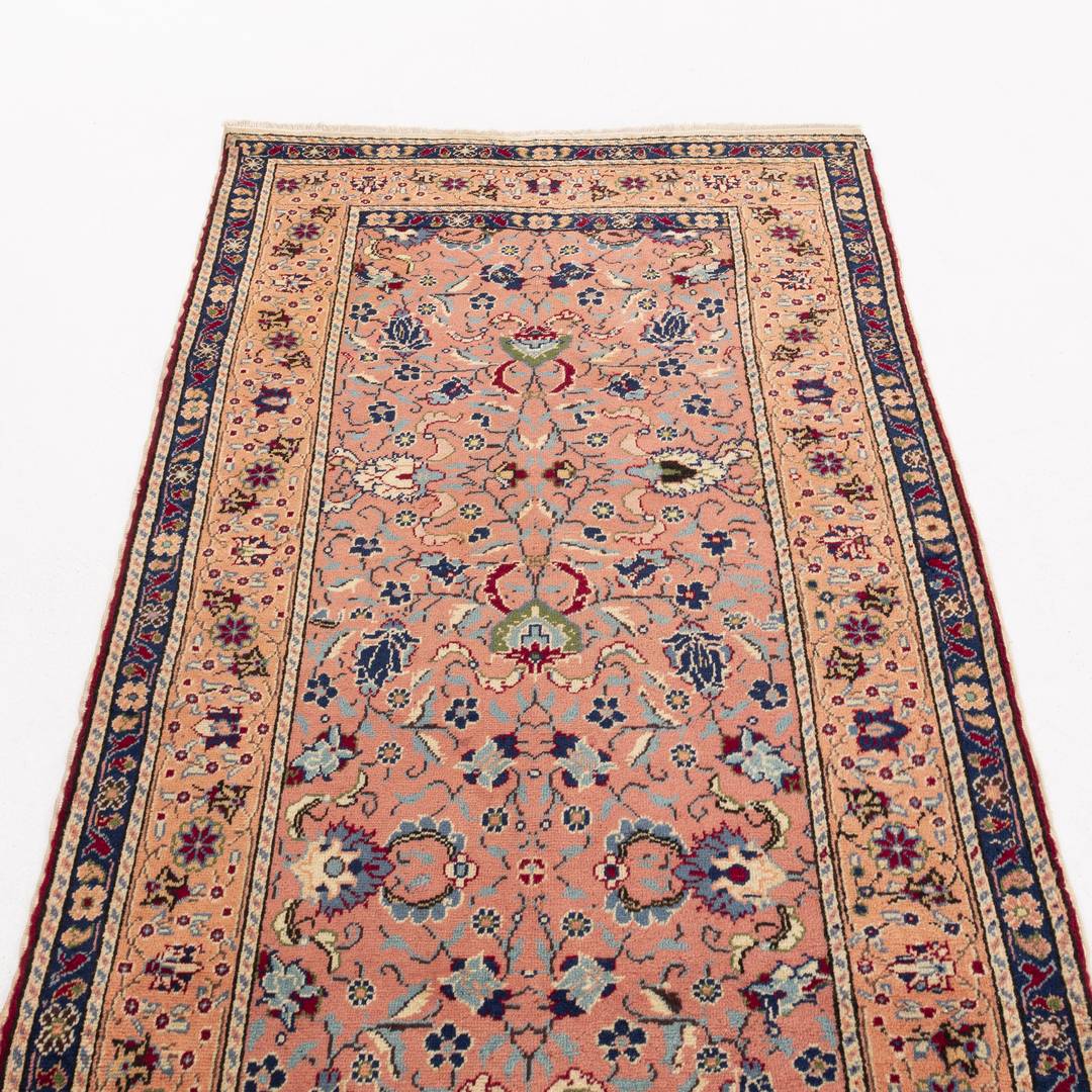 Oriental Turkish Runner Rug Handmade Wool On Wool Kayseri 100 X 298 Cm - 3' 4'' X 9' 10'' Pink C004