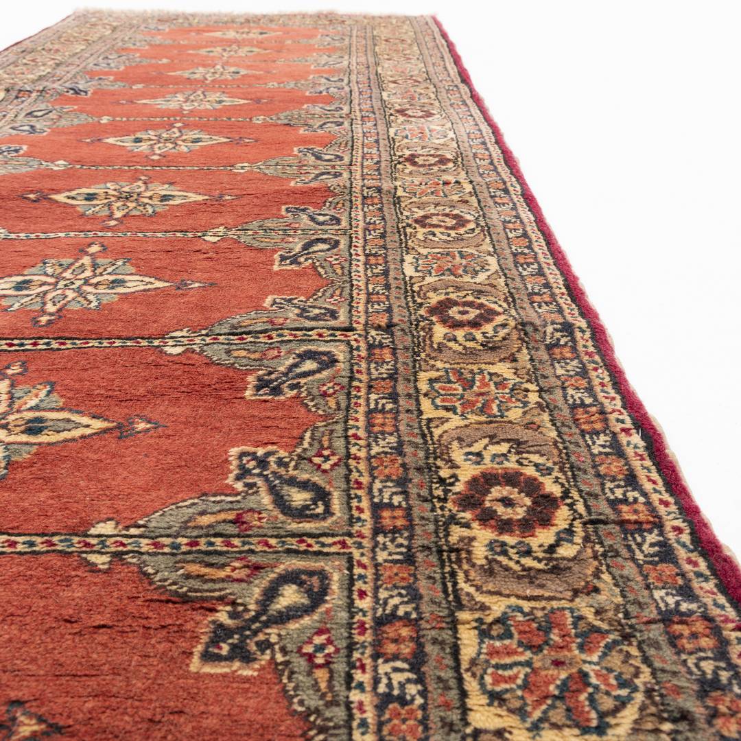 Oriental Turkish Runner Rug Handmade Wool On Wool Kayseri 92 X 250 Cm - 3' 1'' X 8' 3'' Red C014