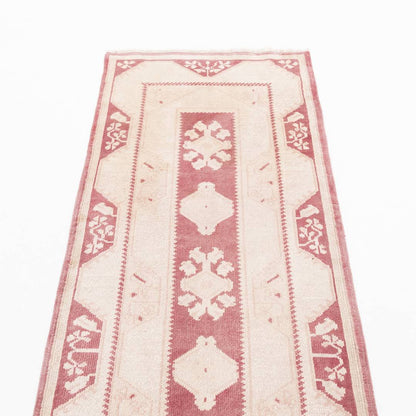 Oriental Turkish Runner Rug Handmade Wool On Wool Milas 76 X 380 Cm - 2' 6'' X 12' 6'' Sand C007