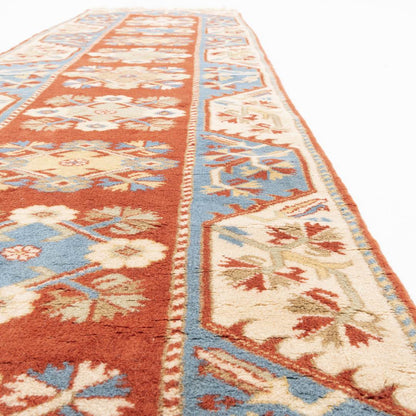 Oriental Turkish Runner Rug Handmade Wool On Wool Milas 88 X 287 Cm - 2' 11'' X 9' 5'' Multicolor C016