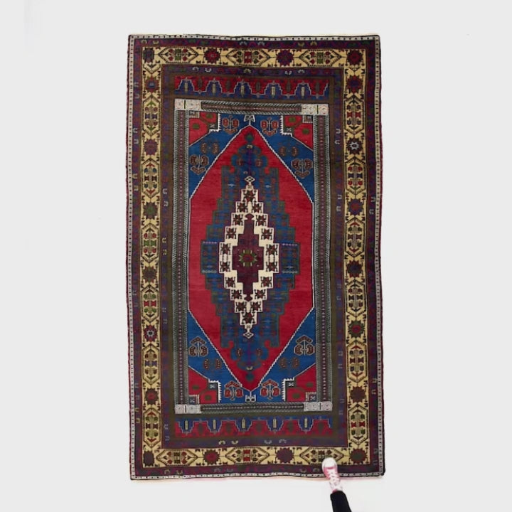 Oriental Rug Anatolian Hand Knotted Wool On Wool 176 X 270 Cm - 5' 10'' X 8' 11'' Navy Blue C012 ER12