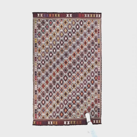 Oriental Kilim Cicim Handmade Wool On Wool 159 X 257 Cm - 5' 3'' X 8' 6'' Burgundy C021 ER12