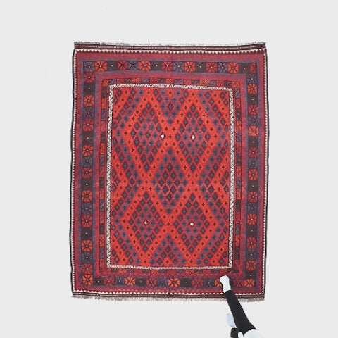 Oriental Kilim Anatolian Handmade Wool On Wool 240 X 309 Cm - 7' 11'' X 10' 2'' Red C014 ER23