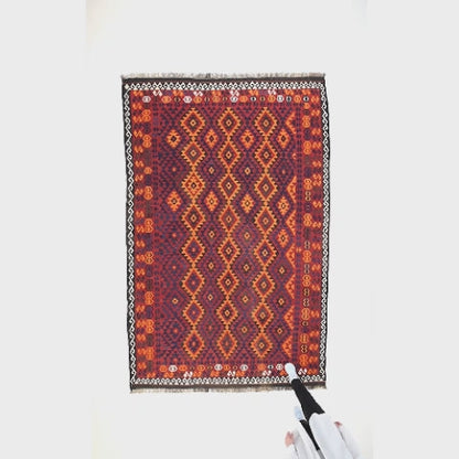 Oriental Kilim Anatolian Handmade Wool On Wool 214 X 330 Cm - 7' 1'' X 10' 10'' Burgundy C021 ER23