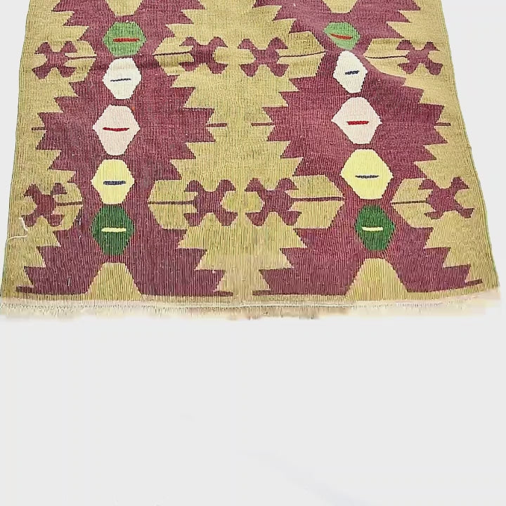 Oriental Handmade Anatolian Kilim Wool On Wool Oriental Unique 64 X 82 Cm - 2' 2'' X 2' 9'' Stone C009 ER01