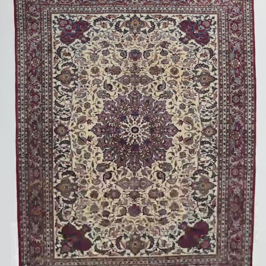 Oriental Rug Anatolian Hand Knotted Wool On Cotton 250 X 320 Cm - 8' 3'' X 10' 6'' Sand C007 ER23