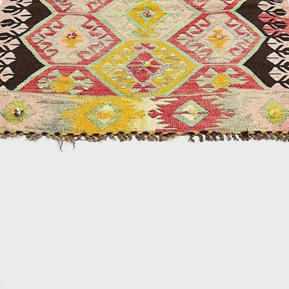 Oriental Kilim Anatolian Handmade Wool On Wool 88 X 114 Cm - 2' 11'' X 3' 9'' Multicolor C016 ER01