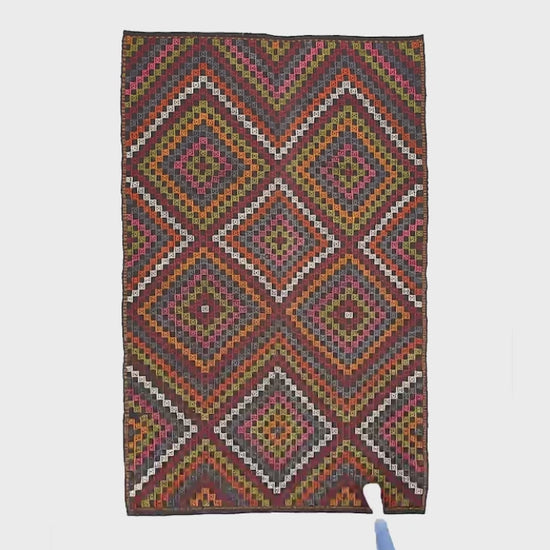 Oriental Kilim Cicim Handmade Wool On Wool 194 X 308 Cm - 6' 5'' X 10' 2'' Multicolor C016 ER23