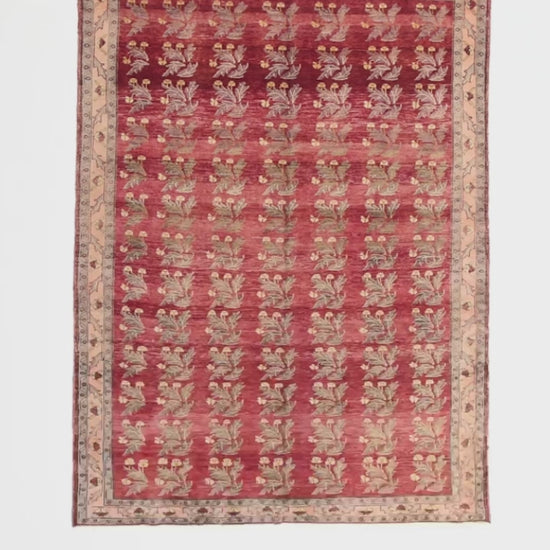 Oriental Rug Anatolian Hand Knotted Wool On Wool 203 X 273 Cm - 6' 8'' X 9' Burgundy C021 ER12
