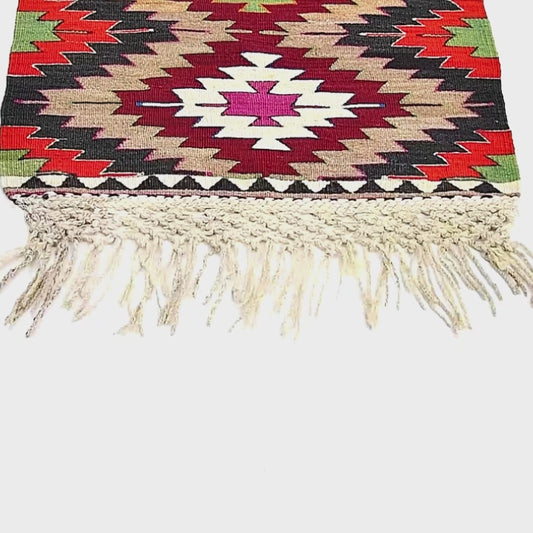 Oriental Kilim Anatolian Handmade Wool On Wool 60 X 90 Cm - 2' X 3' Multicolor C016 ER01