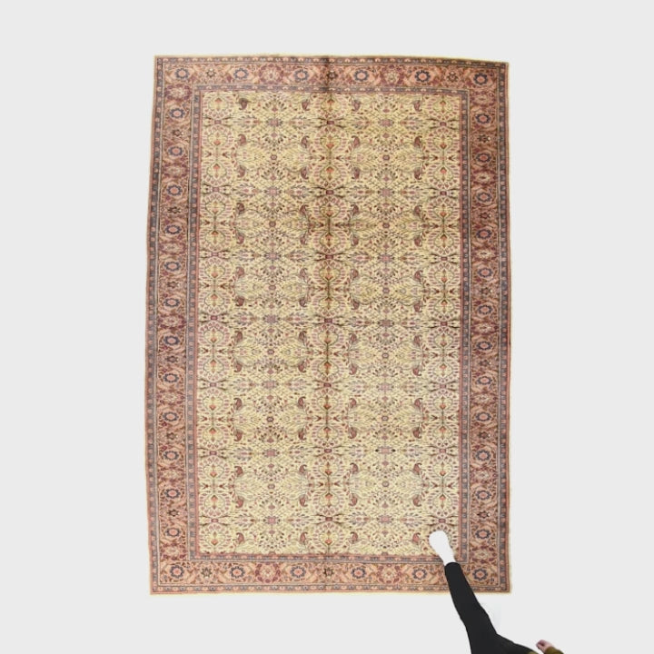 Oriental Rug Anatolian Handmade Wool On Cotton 225 X 330 Cm - 7' 5'' X 10' 10'' Stone C009 ER23