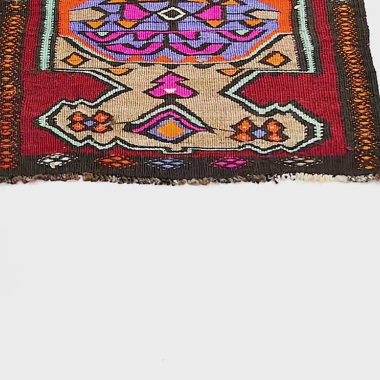 Oriental Kilim Anatolian Handmade Wool On Wool 60 X 90 Cm - 2' X 3' Multicolor C016 ER01