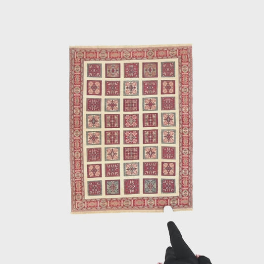 Oriental Kilim Sincan Handmade Wool On Wool 154 X 202 Cm - 5' 1'' X 6' 8'' Red C014 ER12