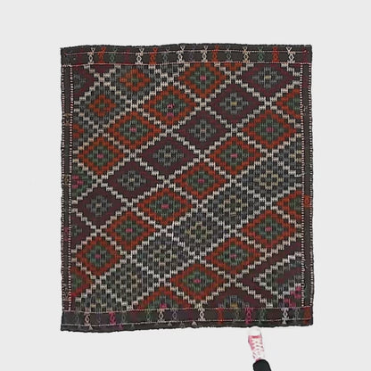 Oriental Kilim Cicim Handmade Wool On Wool 158 X 177 Cm - 5' 3'' X 5' 10'' Multicolor C016 ER01