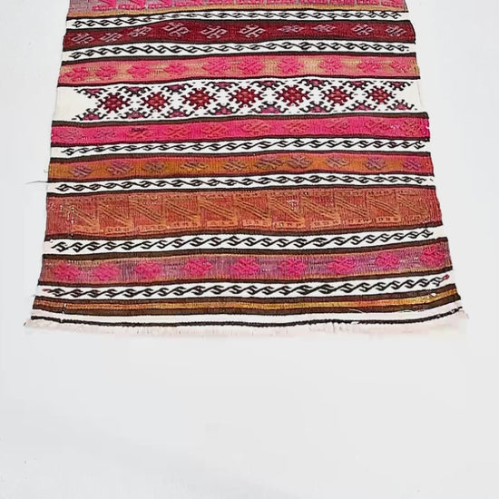 Oriental Kilim Anatolian Handmade Wool On Wool 61 X 114 Cm - 2' 1'' X 3' 9'' Multicolor C016 ER01