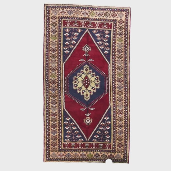 Oriental Rug Anatolian Hand Knotted Wool On Wool 147 X 264 Cm - 4' 10'' X 8' 8'' Burgundy C021 ER12