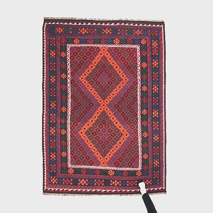 Oriental Kilim Anatolian Handmade Wool On Wool 210 X 298 Cm - 6' 11'' X 9' 10'' Burgundy C021 ER23