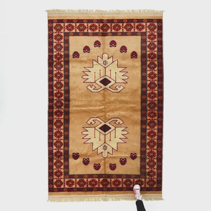 Oriental Rug Anatolian Hand Knotted Wool On Wool 165 X 257 Cm - 5' 5'' X 8' 6'' Stone C009 ER12