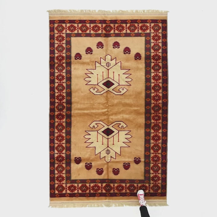 Oriental Rug Anatolian Hand Knotted Wool On Wool 165 X 257 Cm - 5' 5'' X 8' 6'' Stone C009 ER12