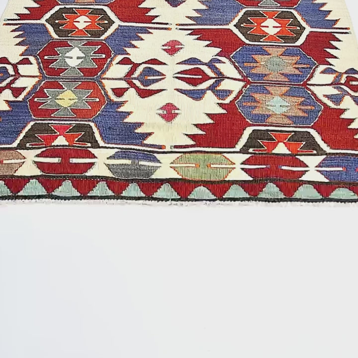 Oriental Kilim Anatolian Handmade Wool On Wool 97 X 160 Cm - 3' 3'' X 5' 3'' Multicolor C016 ER01