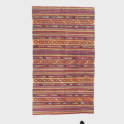 Oriental Kilim Anatolian Handmade Wool On Wool 170 X 300 Cm - 5' 7'' X 9' 11'' Multicolor C016 ER12