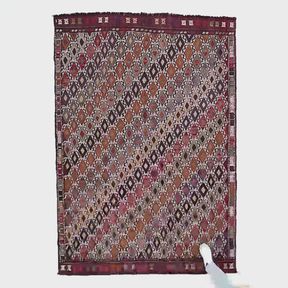 Oriental Kilim Cicim Handmade Wool On Wool 167 X 240 Cm - 5' 6'' X 7' 11'' Multicolor C016 ER12