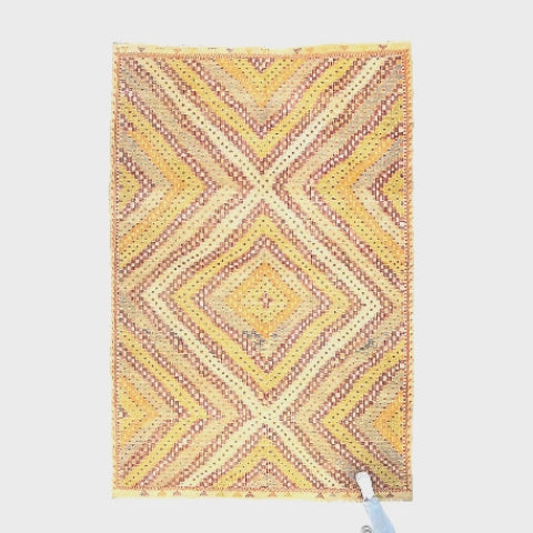 Oriental Kilim Cicim Handmade Wool On Wool 220 X 328 Cm - 7' 3'' X 10' 10'' Yellow C006 ER23