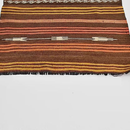 Oriental Kilim Cicim Handmade Wool On Wool 73 X 110 Cm - 2' 5'' X 3' 8'' Brown C005 ER01